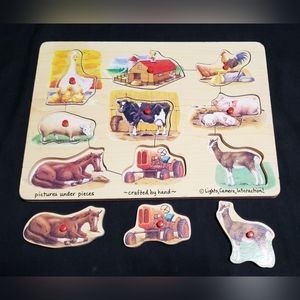 🧩Melissa & Doug Farm Peg Puzzle - 2 for $18🧩